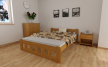 Posteľ Nika 180 x 200 cm jelša masív borovice zvýšená  + rošt