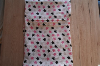 Bambusová dečková plienka 120x120 cm růžové hvězdy