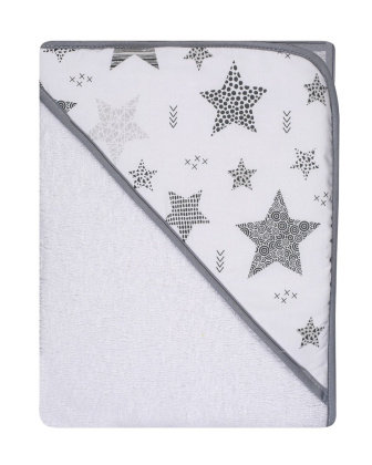 Detská osuška s kapucí termofrote - biela 80x80 cm