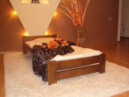 Posteľ masív Európa - DUB 90 x 200 cm + matrac RELAX + rošt ZADARMO