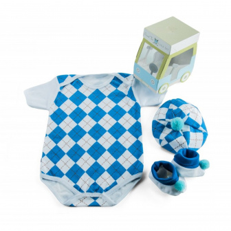 Dojčenský darčekový set 3 diely modrá
