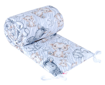 Ochranný mantinel do postieľky - safari / zebra