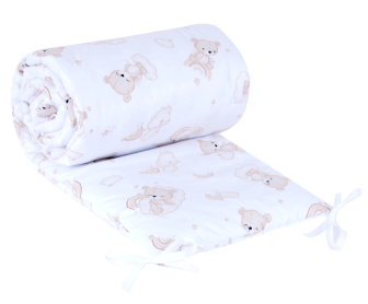 Ochranný mantinel do postieľky - šitý medvedík