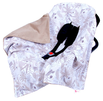 Obojstranná deka do kočíka minky 80x80 cm - koala