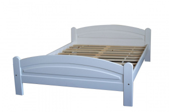 Posteľ z masívu borovice Bella 160x200 cm - BIELA + rošt ZADARMO