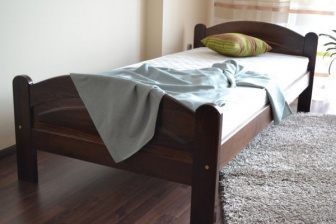 Posteľ z masívu borovice Bella 90x200 cm - ORECH + rošt ZADARMO