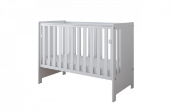 Postieľka 120/60 cm Birds sa spúšťacie bočnicou - biela