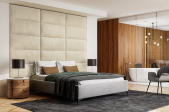 Čalúnený nástenný panel 40x30x5 cm -01