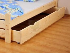 Šuplík pod posteľ masív veľký - smrek