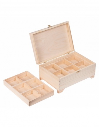 Kufrík sosna - 20x29x13 cm - + 2 prihrádky