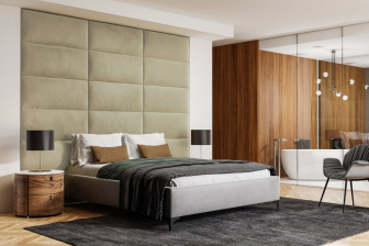 Čalúnený nástenný panel 40x30x3 cm - 02