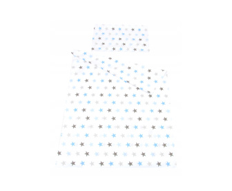 Obliečky do postielky 120/90 cm - modré hviezdičky