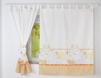 Detské závesy - 120x160 cm ZOO - biela