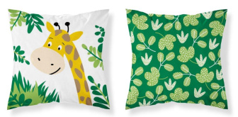 Detské obliečky na vankúš 40x40 cm - Žirafa / zelená