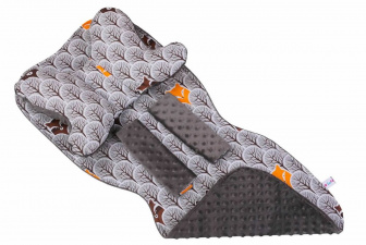 Podložka do kočíka obojstranná minky - nr. 1