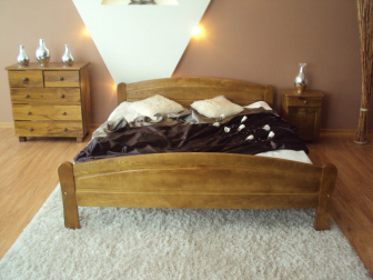 Posteľ z masívu borovice Bella 140x200 cm - DUB + rošt ZADARMO