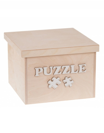 Drevený box na hračky PUZZLE1 - 22x22x15 cm