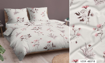 Obliečky LUX bavlna-satén  140/200 a 70/80 vzor 4837B