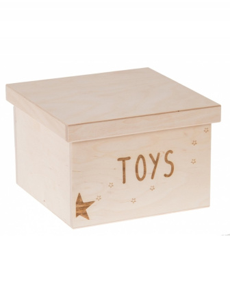 Drevený box na hračky TOYS - 25x25x20 cm