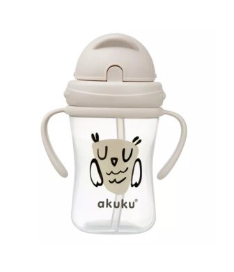 Fľaštička sa slamkou - 300 ml sovička