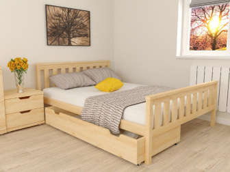 Posteľ z masívu Agata 90x200 cm + matrac Medical + rošt ZADARMO