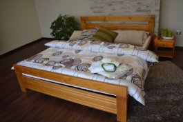 Posteľ AMOR 140x200 cm - JELŠA + matrace Relax + rošt ZADARMO