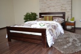 Posteľ AMOR 90x200 cm - ORECH + matrace Relax + rošt ZADARMO