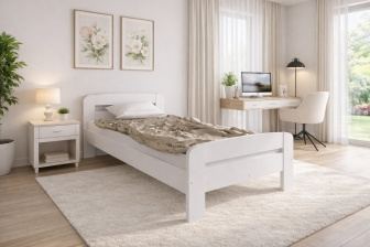 Zvýšená posteľ Andula biela 80 x 200 cm + rošt