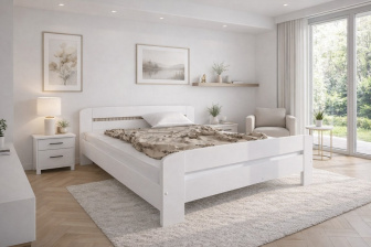 Zvýšená posteľ Andula biela 180 x 200 cm + rošt