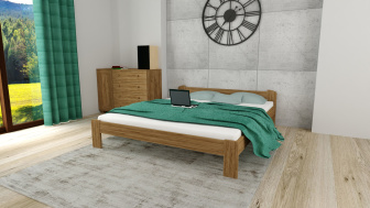 Posteľ z masívu Anetka 180 x 200 cm dub + rošt ZADARMO