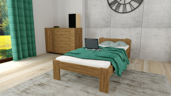 Posteľ z masívu Anetka 80 x 200 cm dub + rošt ZADARMO