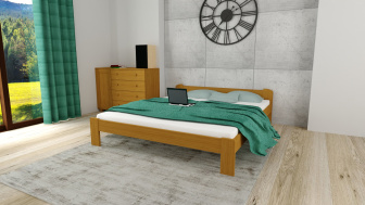 Posteľ z masívu Anetka 140 x 200 cm jelša + rošt ZADARMO