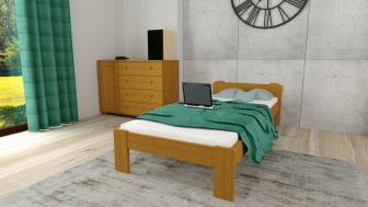 Posteľ z masívu Anetka 90 x 200 cm jelša + rošt ZADARMO