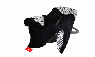 Zavinovacia deka do autosedačky čierna - maroko