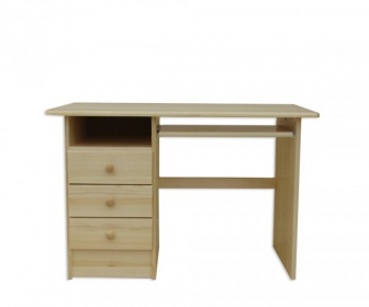 Písací stôl  B-03L 3S - masív borovica