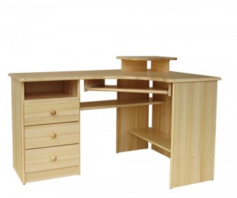 Psací stol masív borovica B07 levé
