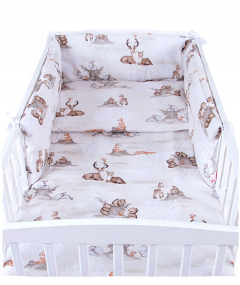 Súprava do postielky 3 diely - Zvieratká pri pni