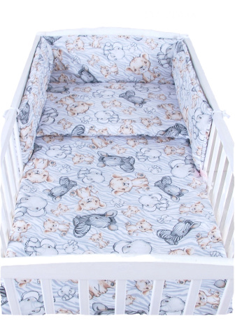 Súprava do postielky 3 diely - safari / zebra