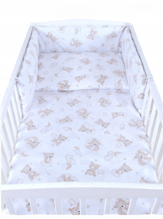 Súprava do postielky 135/100 cm 3 diely - šitý medvedík