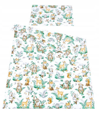 Obliečky do postielky 135/100 cm - lesné zvieratká