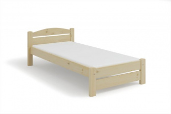 Posteľ Basia 90x200 z masívu smrk - PRÍRODNÁ + rošt ZADARMO