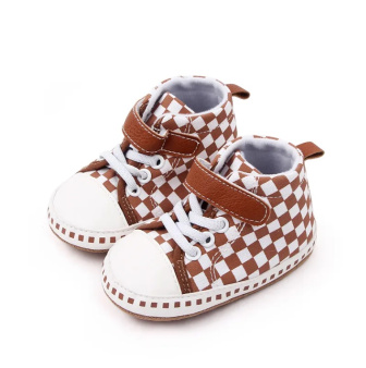 Capáčky 6-12 mesiacov - BB2256 - hnedobiele štvorčeky