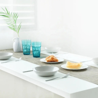 Prestieranie pletené / PVC 1 kus - behúň - béžová