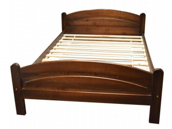 Posteľ z masívu borovice Bella 120x200 cm - ORECH + rošt ZADARMO