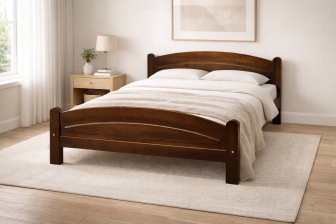 Posteľ z masívu borovice Bella 160x200 cm - ORECH + rošt ZADARMO