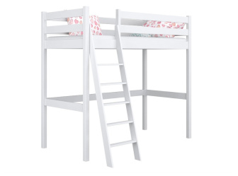 Jednolôžková poschodová posteľ Betty biela s roštom ZADARMO