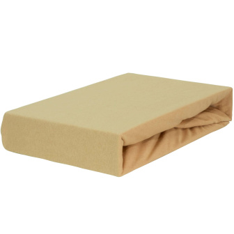 Jersey prestieradlo LUX s gumkou 120/200 cm - béžová