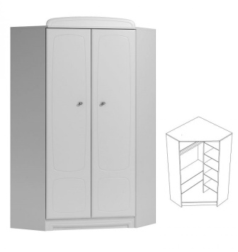 Rohová skriňa  N28- Bianco bielá