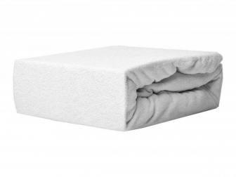 Plachta froté s gumka 120/60 cm - biela