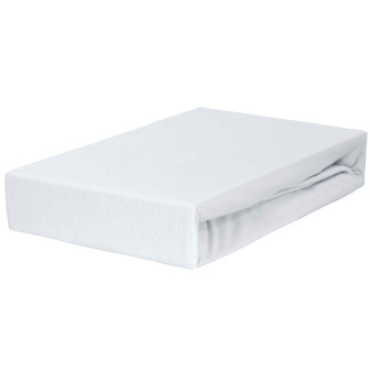 Jersey prestieradlo LUX s gumkou 180/200 cm - biela